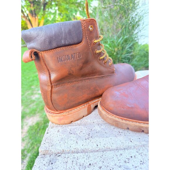 B.A.T. Work Insulated Leather Boots Mens 13 Brown Thermal Oil Resistant Laced main image 2